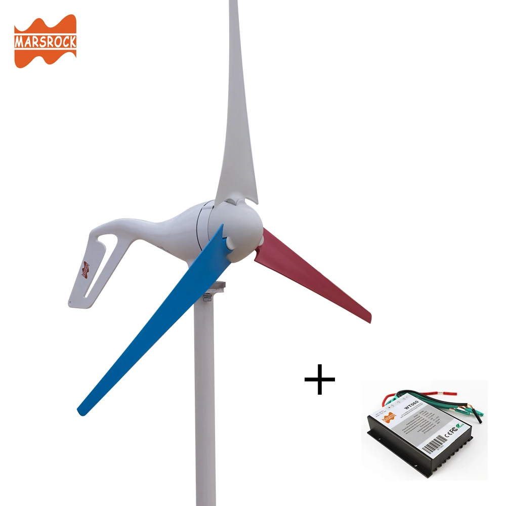 3 multi color blades AC12V/24 V 400W ветряной генератор небольшая ветряная мельница для домашнего использования, соответствует требованиям европейских директив, в частности касательно содержания вредных веществ - Цвет: 3 multi color blades