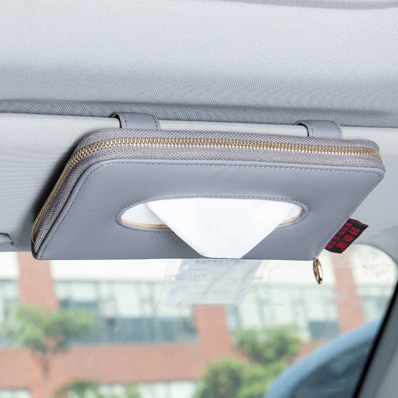 Тканевая коробка автомобиля солнцезащитный козырек из искусственной кожи с