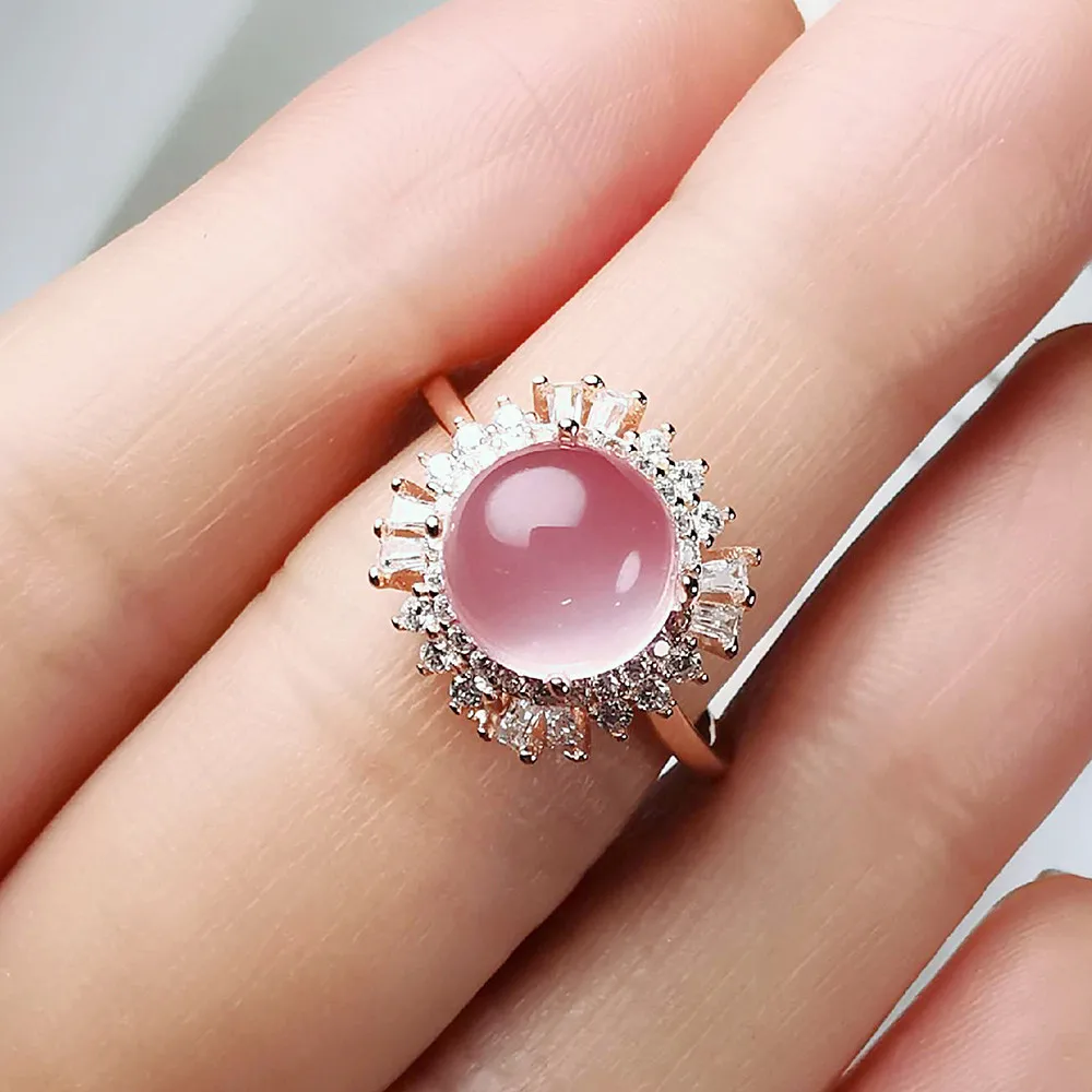 Ожерелье серьги кольцо ювелирные наборы для женщин розовое золото розовый