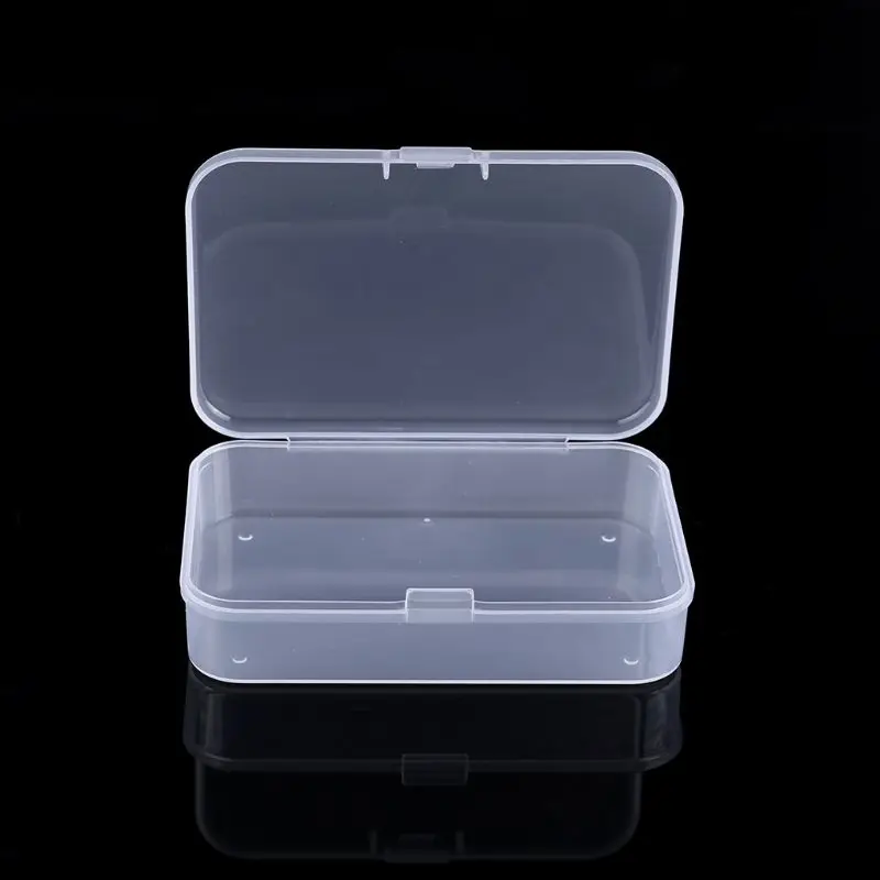 

Plastic Transparent Storage Box 2Pc Collections Container Case Nail Tips Jewelry