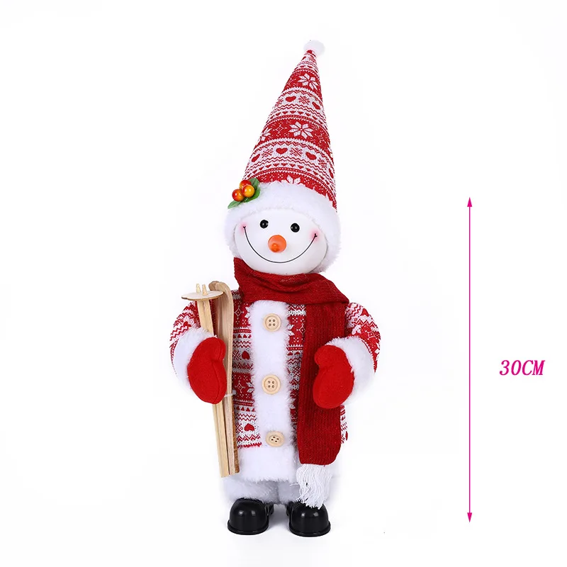 

2022 New Christmas Doll Snowman Electric Toys Glowing Christmas Figurine Doll New Year Decoration Xmas Gifts for Kids Home Decor