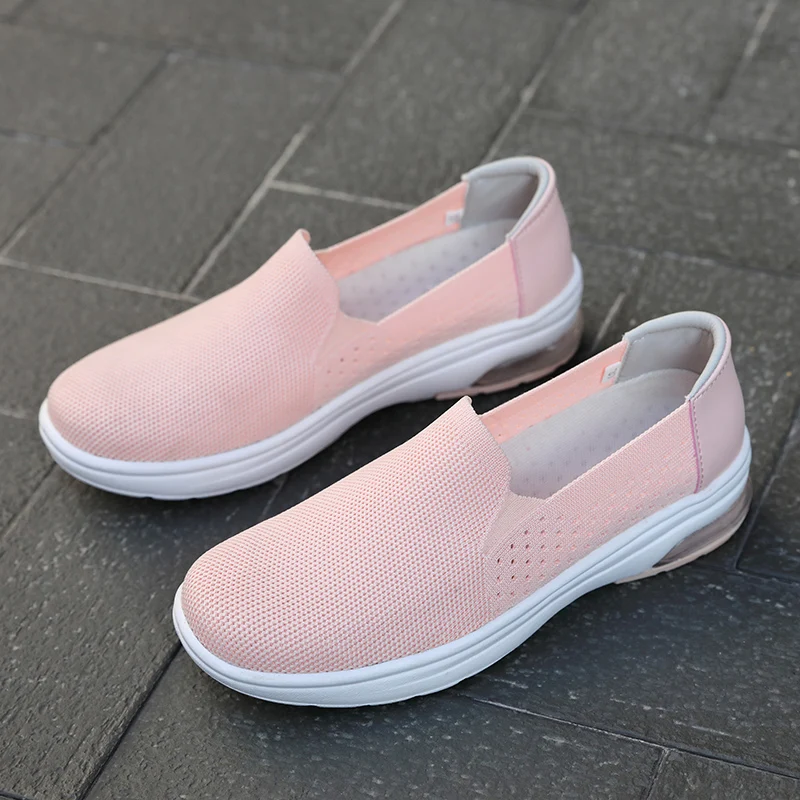 

New Women Vulcanized Shoes High Quality Women Sneakers Slip on Flats Shoes Women Loafers Plus Size 42 Walking Flat