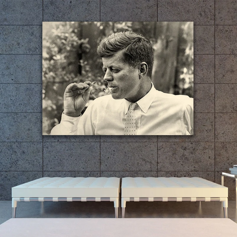 Президент курительная Марихуана постер Джон Ф Кенни сигара ретро холст живопись