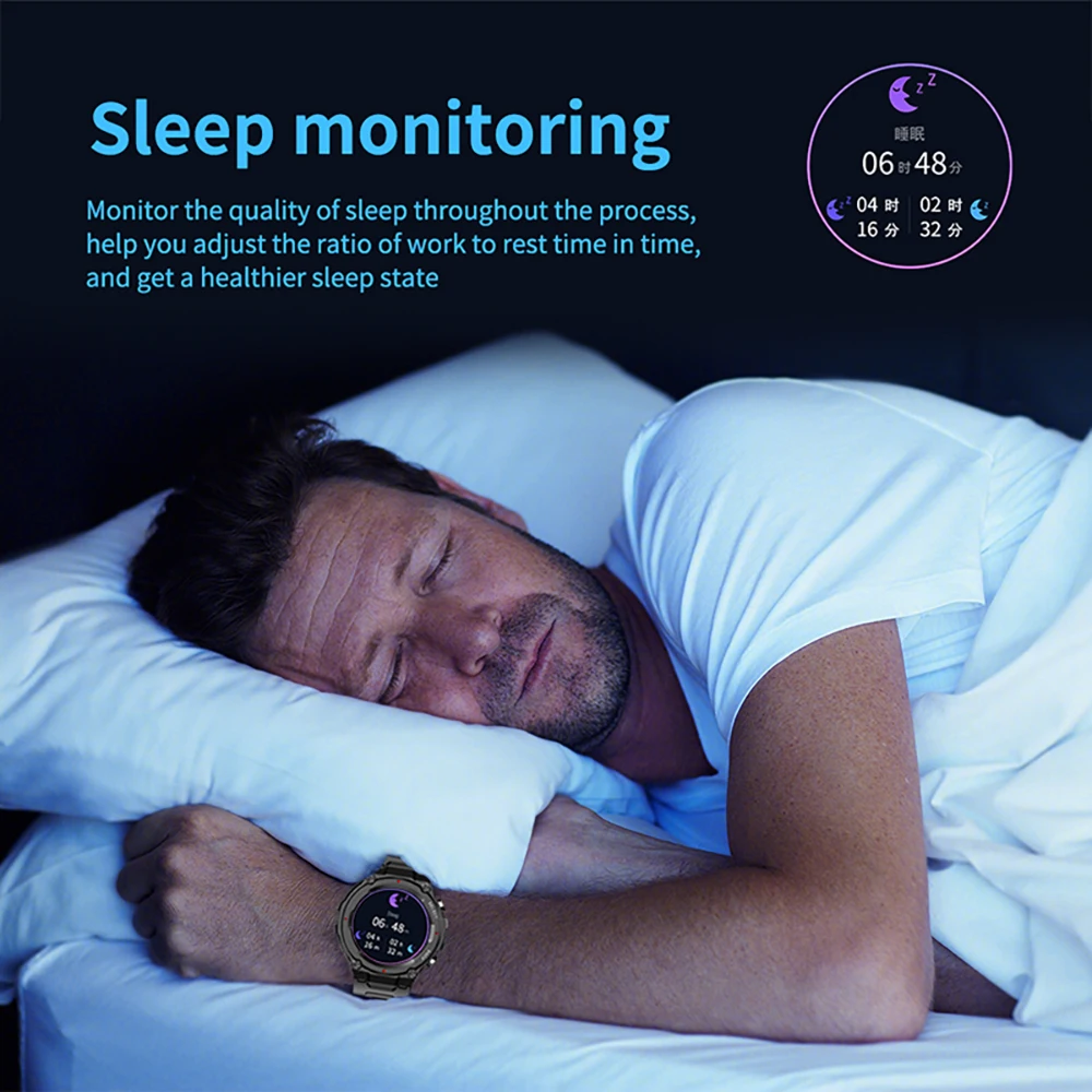 roruite attack2 pro mans smart watch sports monitoring healthy heart rate smartwatch is suitable for android and xiaomi phones free global shipping