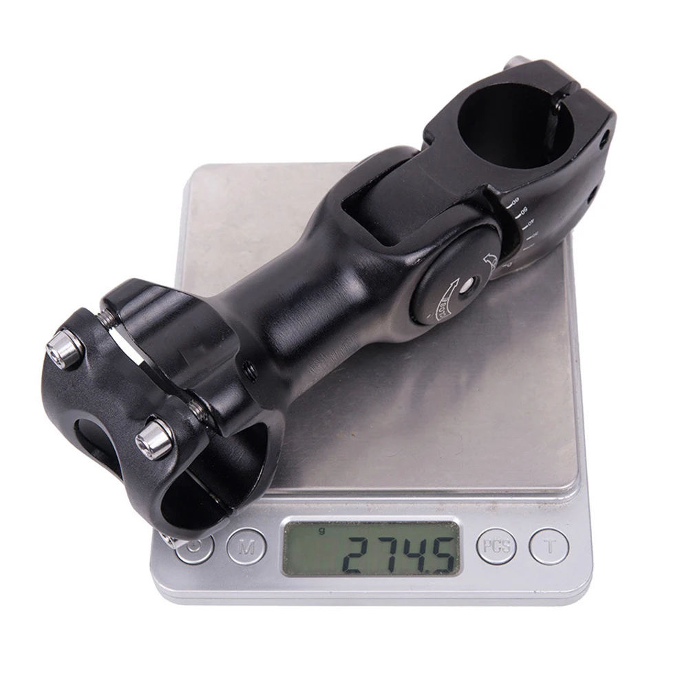 

Bicycle Stem Mountain Road Bike Stem Ultralight Stem 25.4/31.8mm Handlebar Stem 0-60 Degree Adjustable 110mm Bike Stem Black