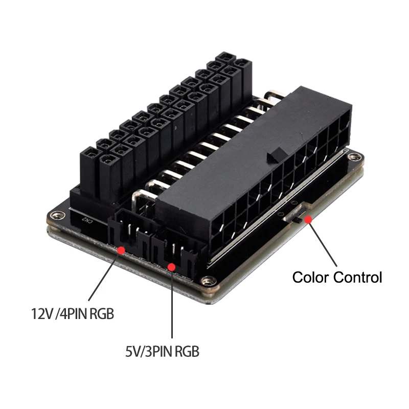 Материнская плата CYDZ Jimier ATX адаптер питания с 24-контактным разъемом 90 градусов RGB