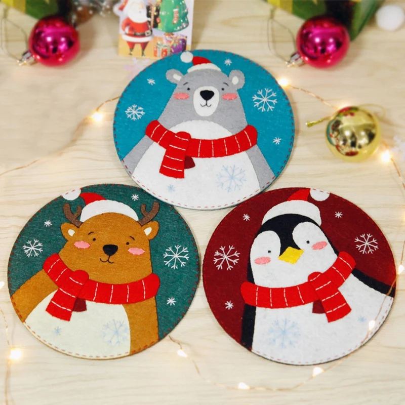 Набор ручной работы для рукоделия войлочные горки набор визиток Рождественский