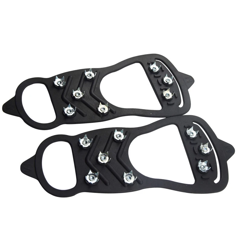 

1 Pair 8 Studs Anti-Skid Ice Gripper Spike Winter Climbing Anti-Slip Snow Spikes Grips Cleats Over Shoes Covers 2021 New