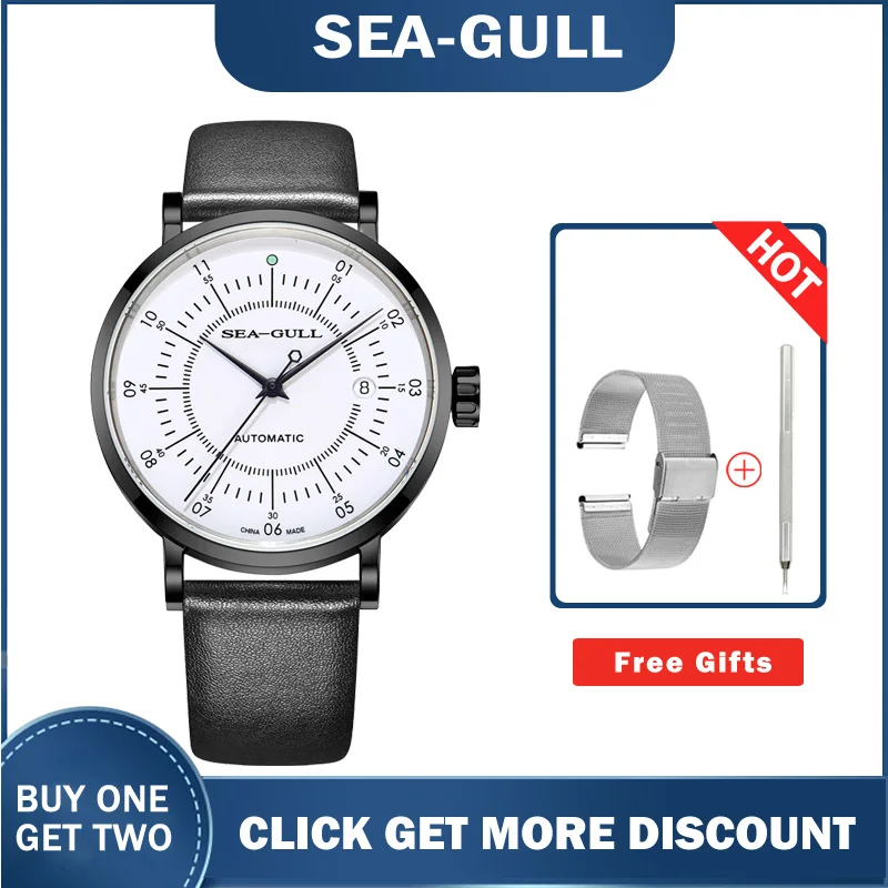 

Seagull Men's Watch Fashion Leisure Sports Automatic Mechanical Watch Calendar Sapphire Commander Series 819.17.6045