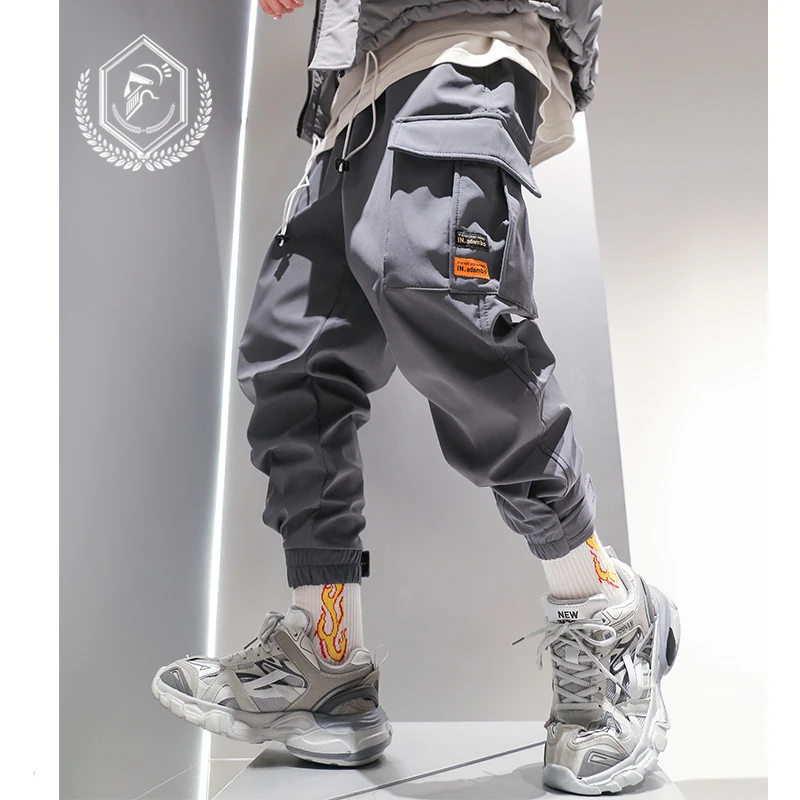 

Men Fashion Loose Solid Safari Style Harem Jogger Pants Casual Pockets Ankle-Length Hip Hop Pants