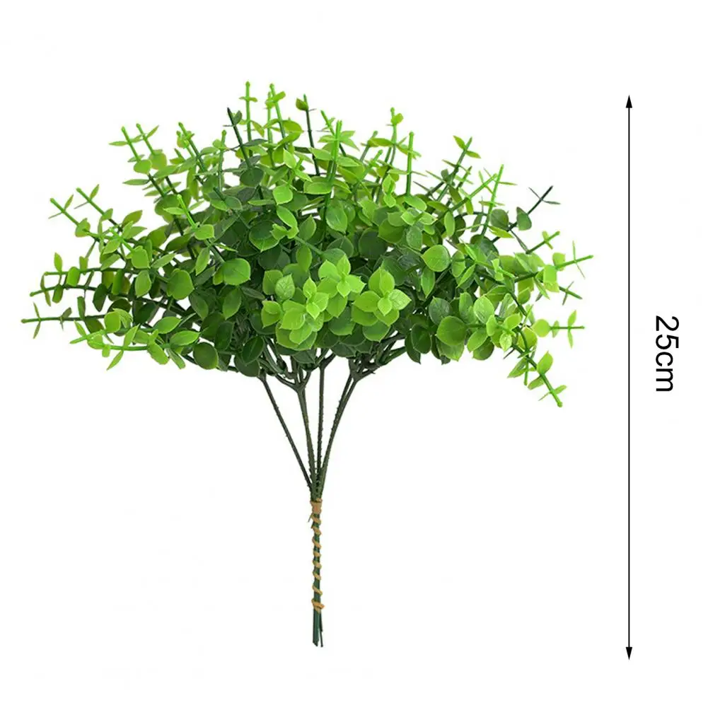 

1 Bouquet Fake Eucalyptus Leaves Delicately Classic Plastic Baskets Decor Artificial Grass Plants Daily Posing Props Home Decor