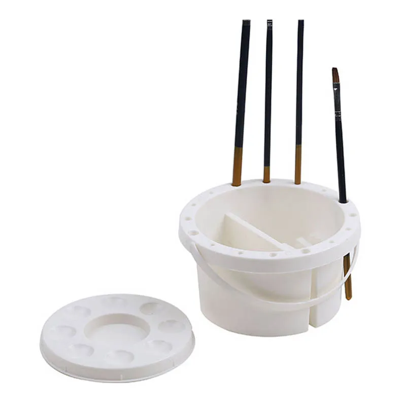 

Barrel Brush Washer Art Supplies Cleaning Pen Painting tool Multifunction portable plastic Brush Washing Bucket Wash Pen