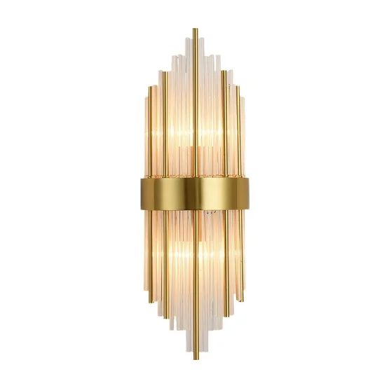 Настенный светильник из нержавеющей стали и стекла Минималистичная креативная