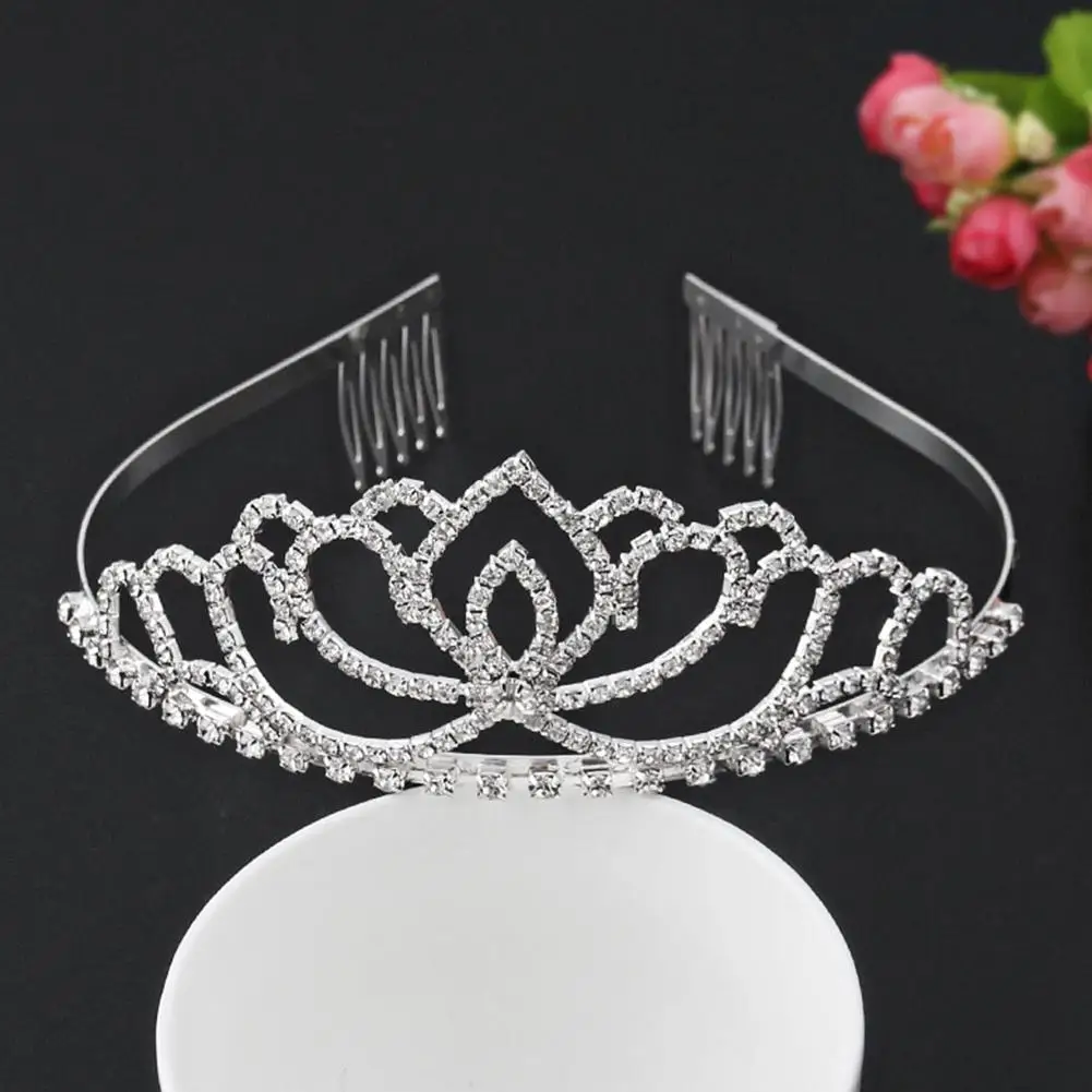 

Elegant Women Shiny Rhinestone Crown Tiara Headband Wedding Party Prom Jewelry Hair Accessories for Girls