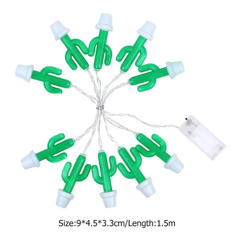 10LED лампа гирлянда кактус форма медный провод Рождество открытый KTV бар ночной