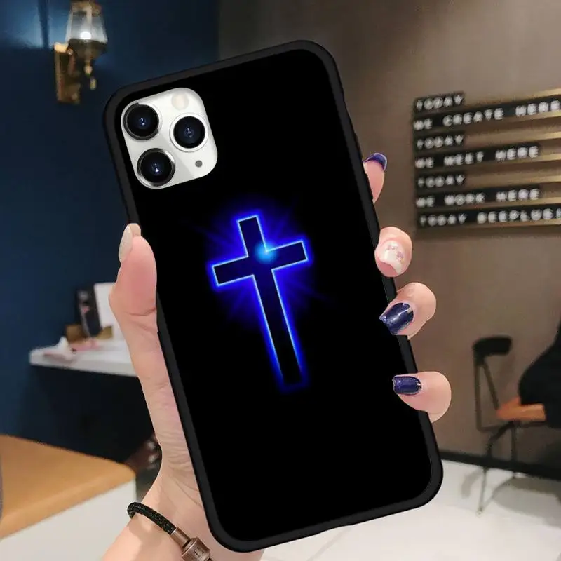 

Jesus Cross Phone Case for iPhone 11 12 pro XS MAX 8 7 6 6S Plus X 5S SE 2020 XR Soft silicone