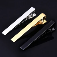 simple style tie clip for men metal gold black tone simple bar clasp practical necktie clasp tie pin for mens gift