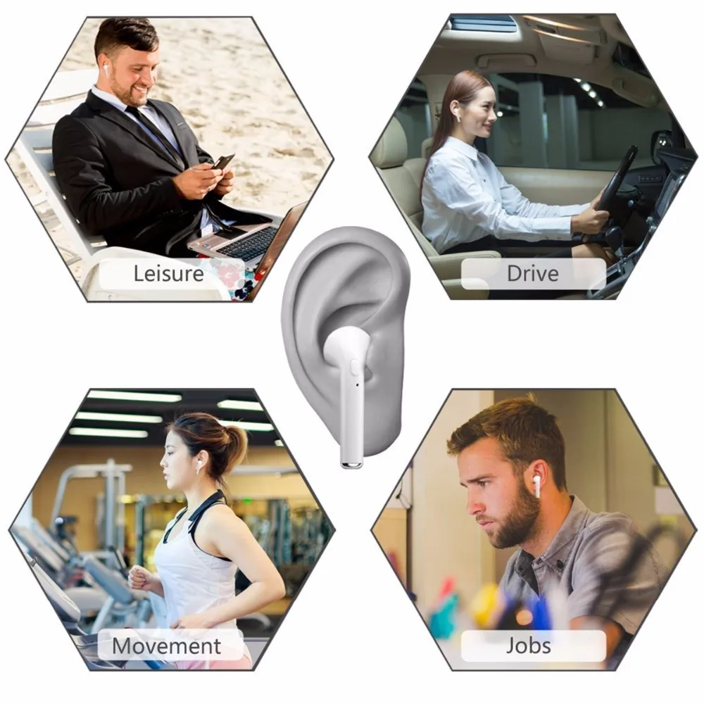 5 цветов Наушники i7Tws Беспроводная гарнитура Bluetooth наушники беспроводные