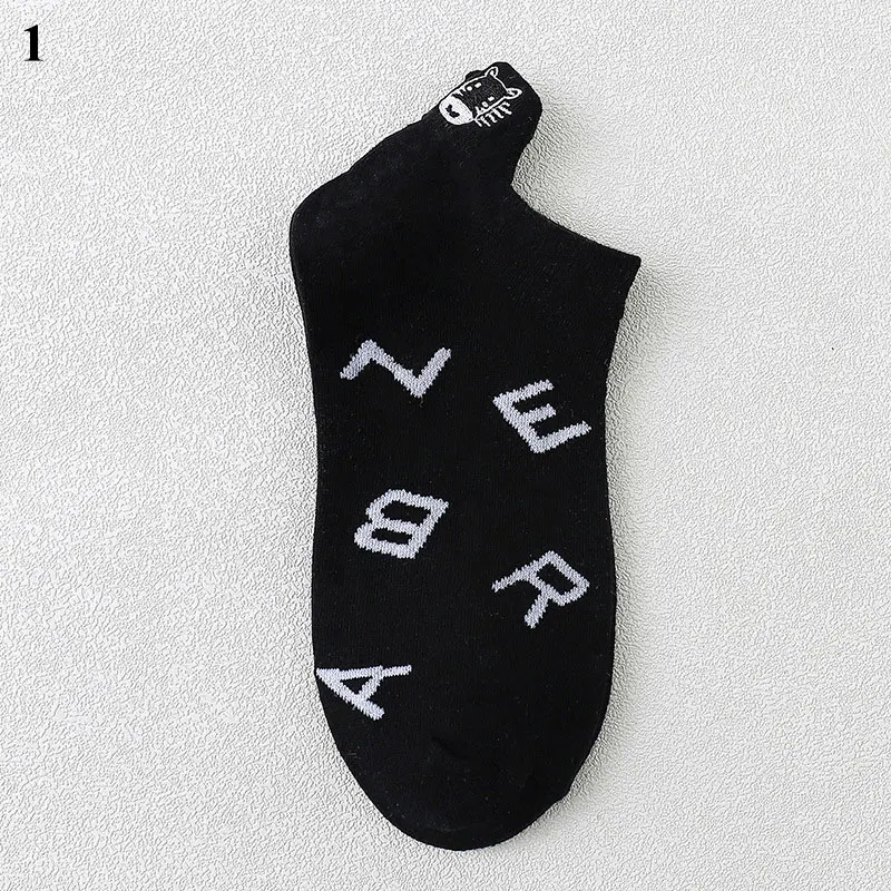 

Summer Socks Animal Print Striped Cotton Socks Women Girls Comfortable Cute Hosiery Breathable Ankle Socks Fashion Harajuku