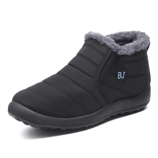 Men-Black 751 Акция г. Новая зимняя мужская обувь зимние ботинки теплые замшевые лоферы, теплая плюшевая мужская хлопковая обувь с бархатом, сохраняющая тепло - Цвет: Men-Black 751