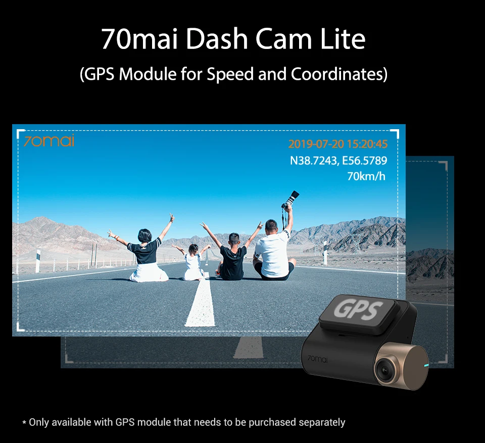 70mai Dash Cam Lite 1080P HD Скорость координаты gps 70 MAI Автомобильная камера рекордер 24H