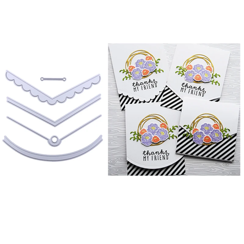 5 шт./компл. края и вкладыши рамки металлические режущие штампы для сделай сам