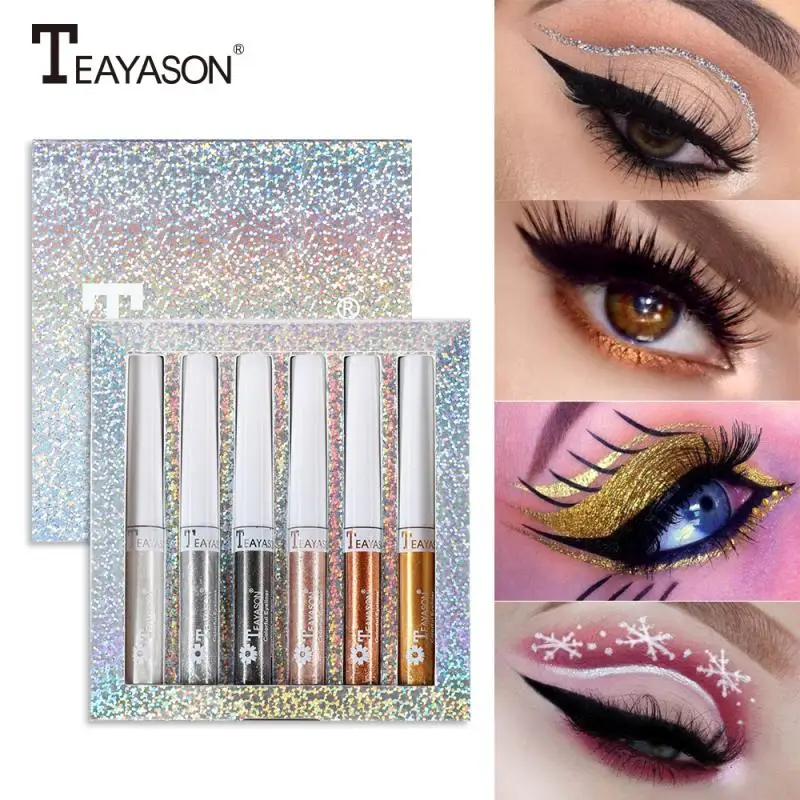 1 предмет Новинка Водонепроницаемый блестящие тени для век с изображениями