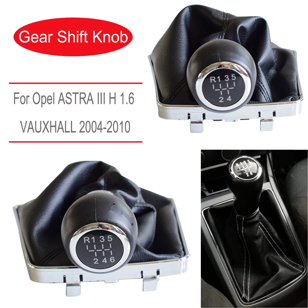 Ручка рычага переключения передач для VAUXHALL OPEL ASTRA III H 1 6 2004 2010 5 кожаный чехол|Ручка