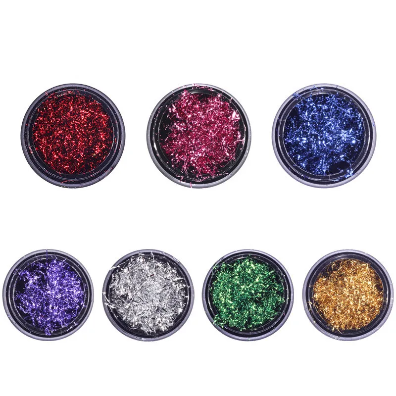 

Blue Slytherin Colorful Nail Glitters Set Holographics Nail Powder Flake Nail Art Sequins DIY Decoration