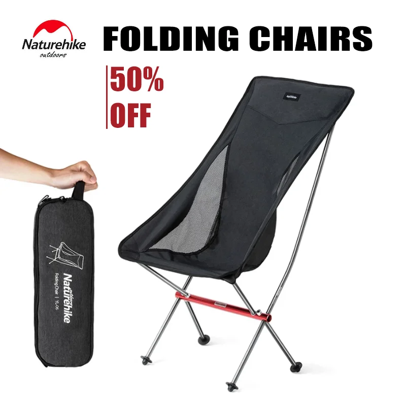 

Naturehike Camp Ultralight Moon Series Portable Folding Chair Outdoor Picnic Chair Aluminum Alloy Fishing Chair NH18Y060-Z