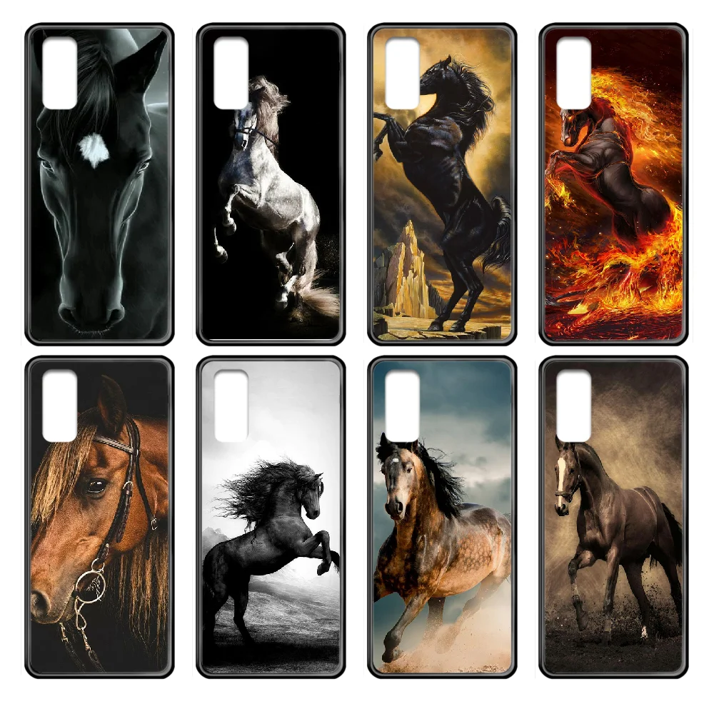 Чехол для телефона с изображением животного лошади корпус корпуса Samsung Galaxy J S 3 4 5 6