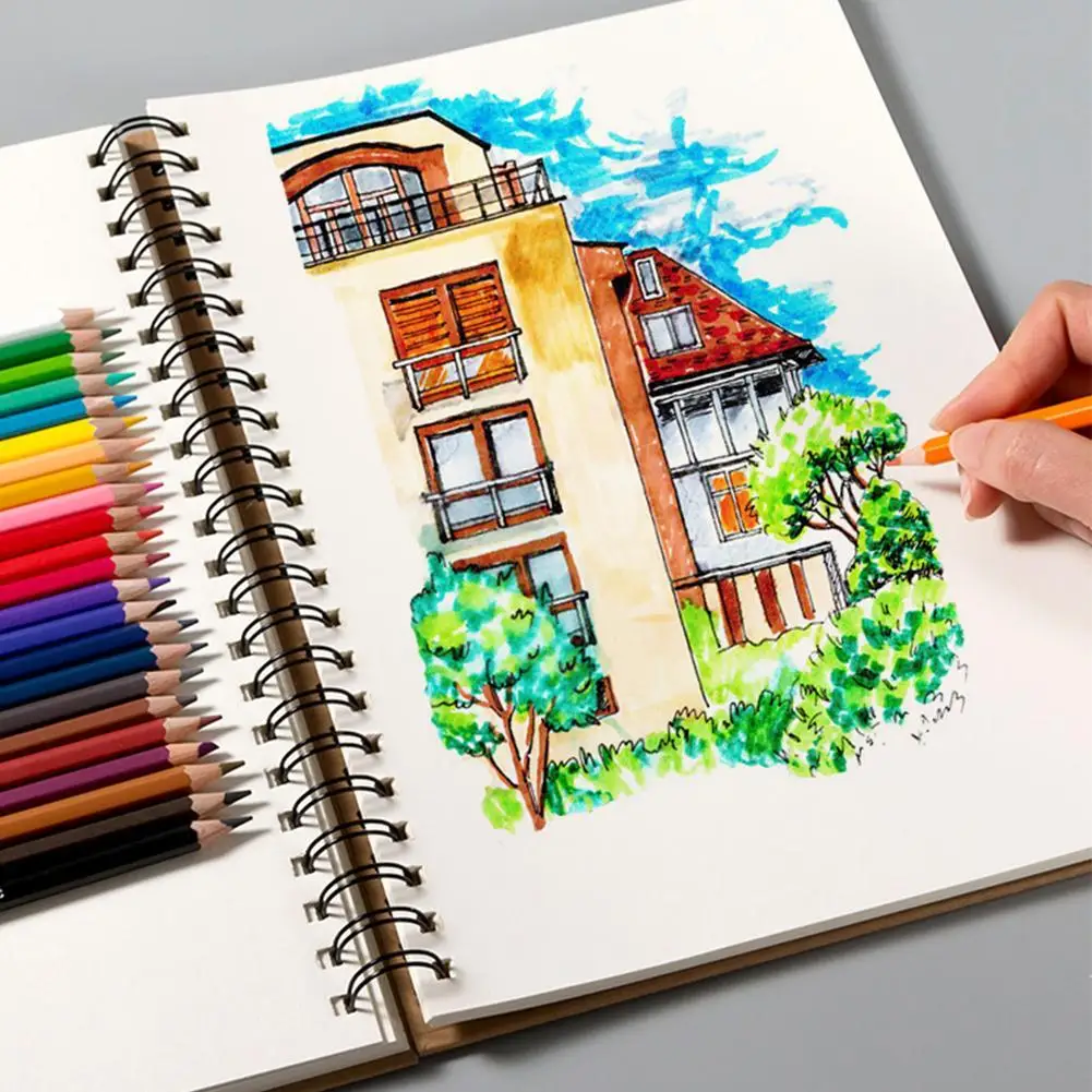 

Retro Coil Sketchbook Kraft Paper Notebook Sketch Painting Journal Soft Cover Blank Paper Notebook Note Pad Sketch This