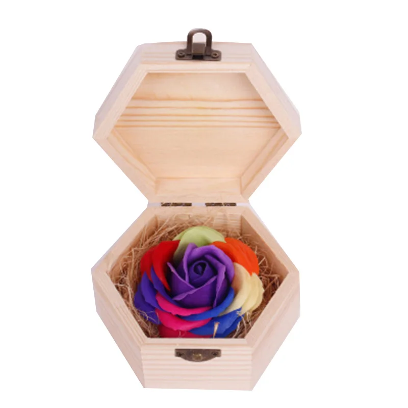 Деревянная Коробка для мыла цветок Роза Маленькая деревянная коробка подарок