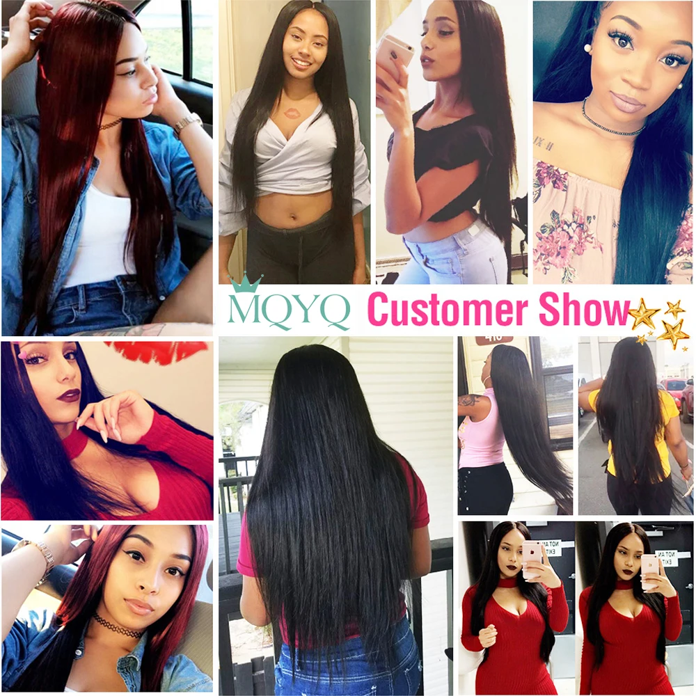 

Beaudiva Straight Human Hair Bundles With Frontal Closure Remy Brazilian Hair Weave 2 3 4 Bundles With Lace Frontal True Length