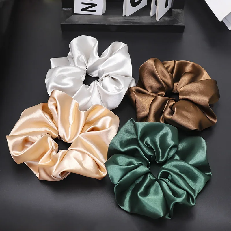 

Hair circle satin temperament high-end ball head simple retro hair rope