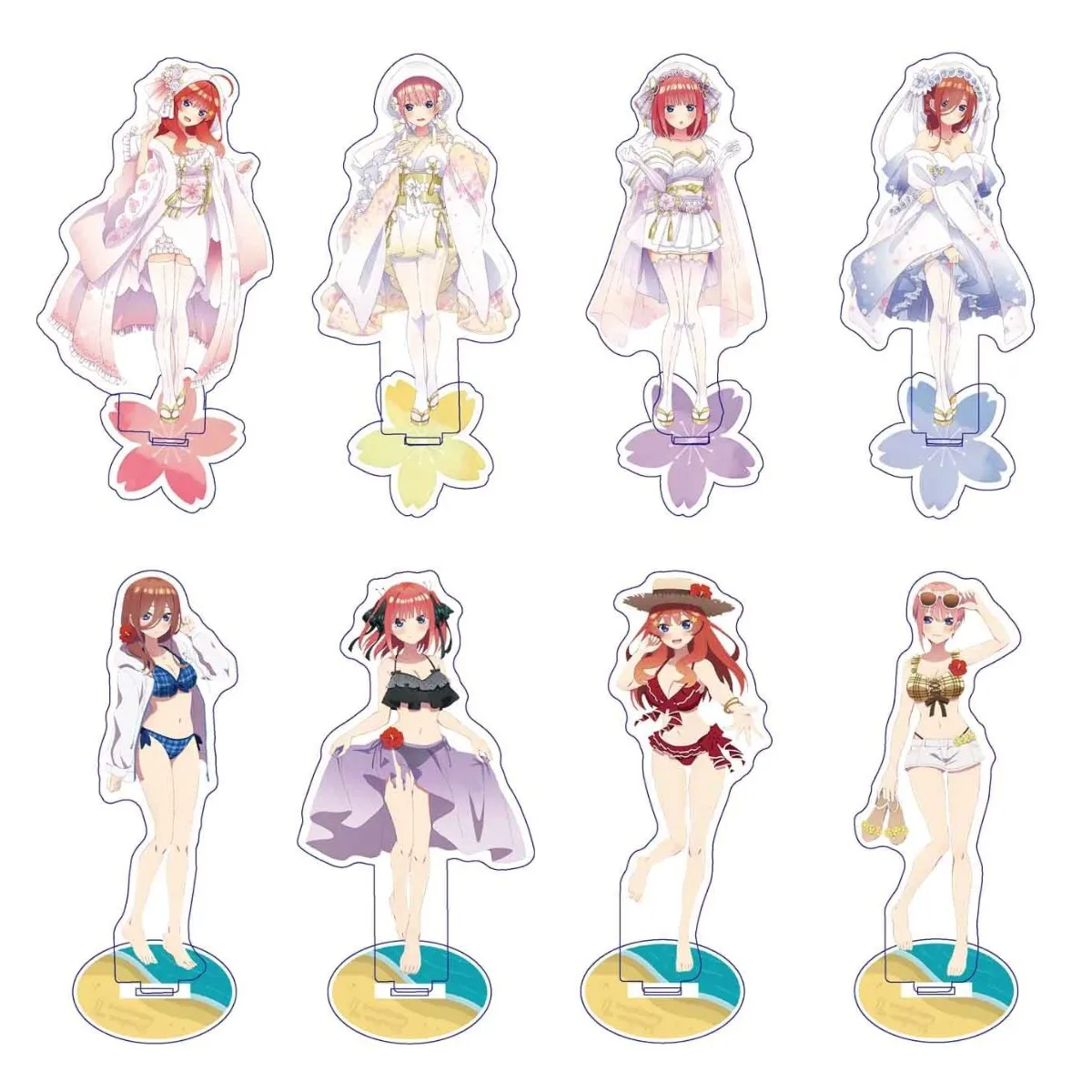 

Anime Quintessential Quintuplets Acrylic Swimsuit Stand Figure Model Plate Desk Decor Bridal Veil Standing Sign Nakano Miku Gift