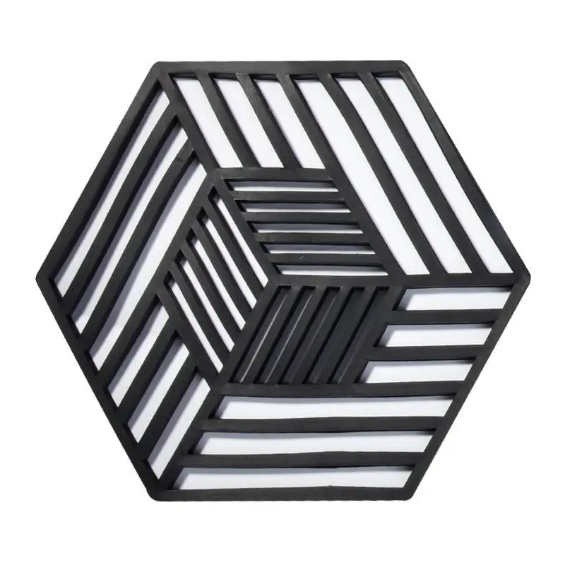 

1 Piece Hollow Coaster Pads Non-Slip Rubber Pot Holder Mat Heat-Resistant Dining Table Pads Kitchen Bowl Mats Accessories