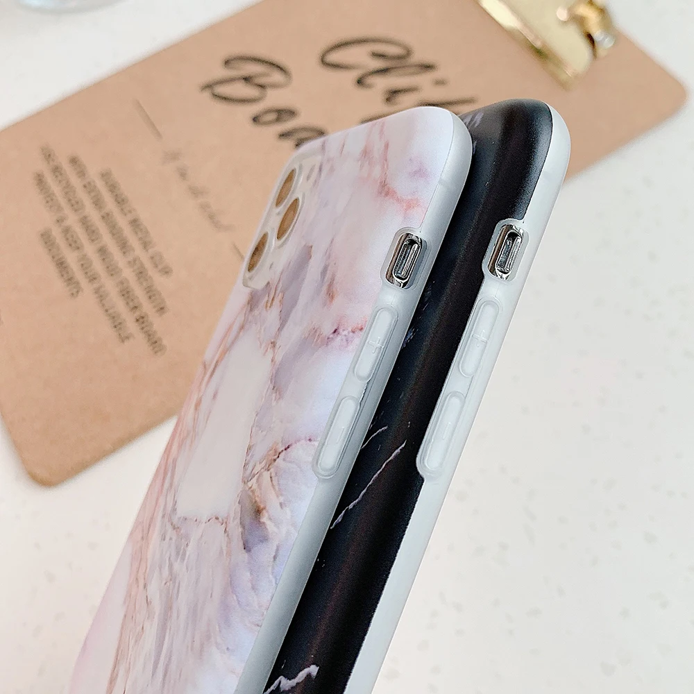 LOVECOM Classic Marble Phone Case For iPhone 11 Pro Max XR XS 7 8 6S Plus Soft IMD Matte Full Body Back Cover | Мобильные телефоны