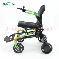 free shipping magnesium alloy ultralight folding motor driven electrical wheelchair for elderly with disabilities