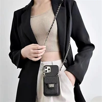 crossbody phone case with chain for iphone 11 12 13 pro max xr xs max 8 7 plus wallet card bag luxury brand high quality cover