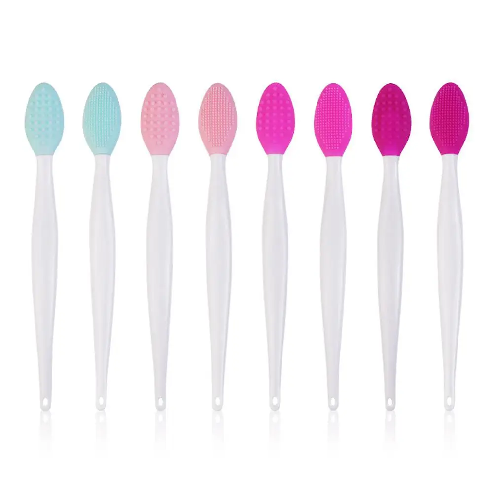 

50 Pieces Silicone Exfoliating Lip Brush Tool Double-sided Soft Lip Brush for Smoother and Fuller Lip Appearance