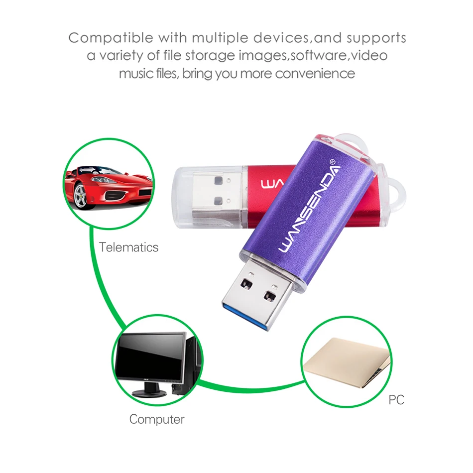 Оригинальный флеш накопитель WANSENDA USB 3 0 256 ГБ 128 64 32 мини флешка 16 8 карта памяти 4 Гб