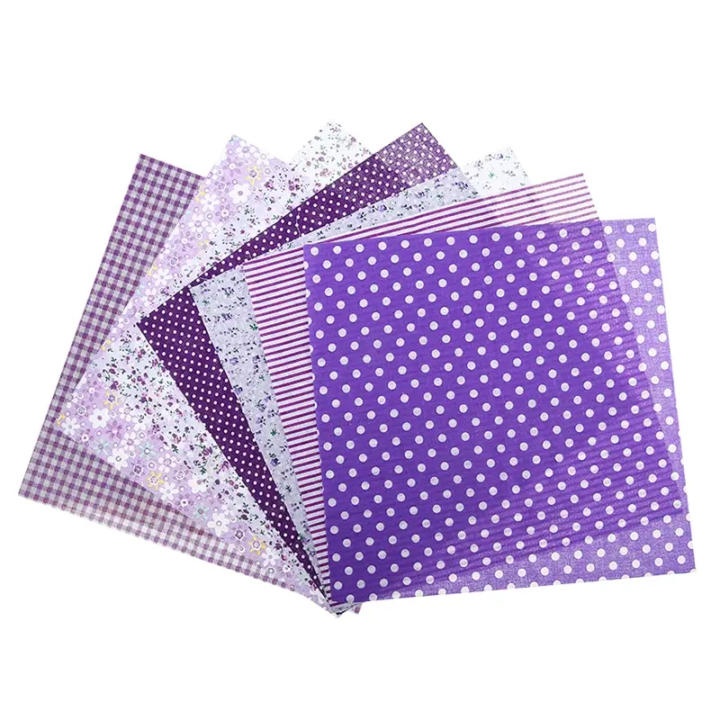 100% хлопок 7 шт. швейная ткань ассорти квадратов предварительно срезанное одеяло