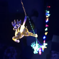 new led christmas elk flying deer string lights for holiday party garden home outdoor decoration light tree lights