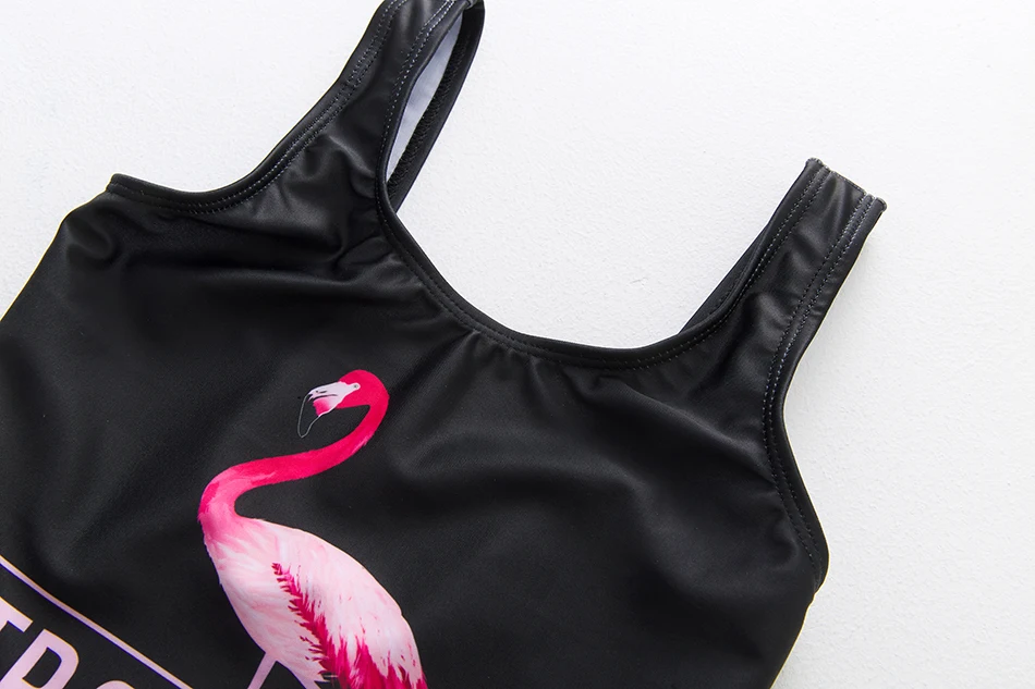 2021 новые купальники для девочек купальные костюмы с принтом Фламинго