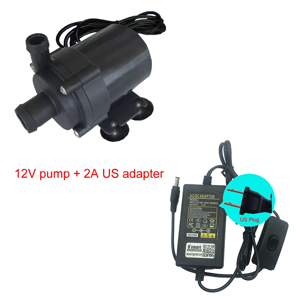 Free Shipping SR600A Cycling Fountain Aquarium 12V DC Brushless Water Pump 24V Submersible Self-priming 420-900L/H Rockery | Обустройство