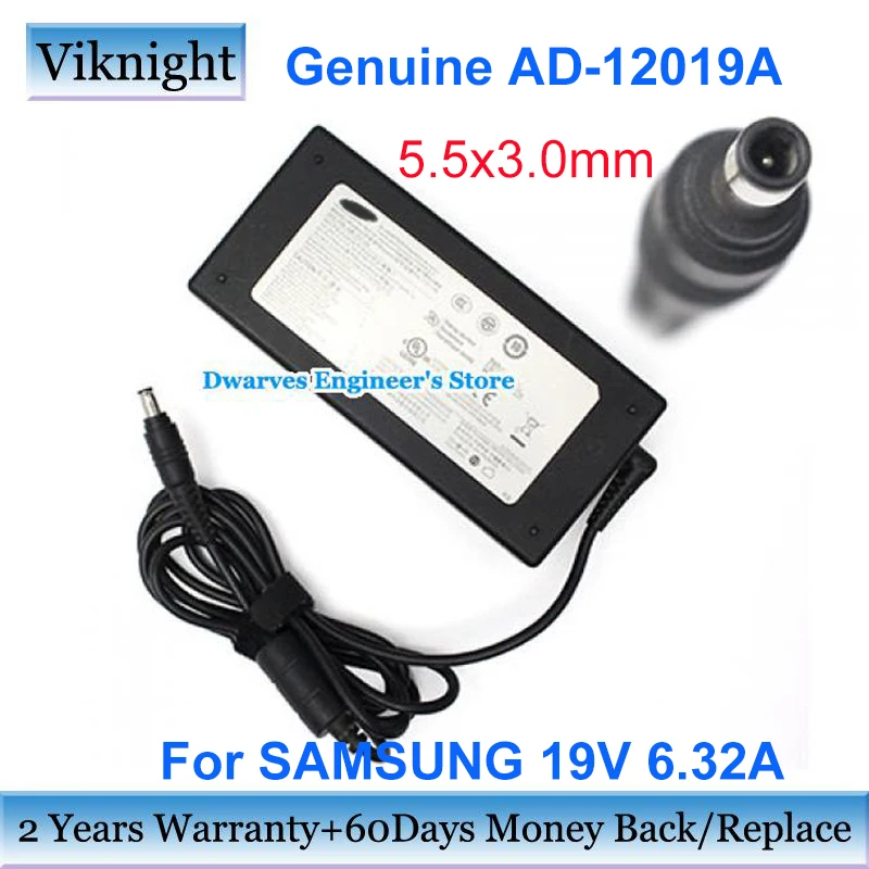 Adaptador de Alimentação ca para Samsung Genuíno Pa-1121-98 Np800g5m Aa-pa2n120 Portátil Adaptador Carregador 19v 6.32a 120w Ad-12021a