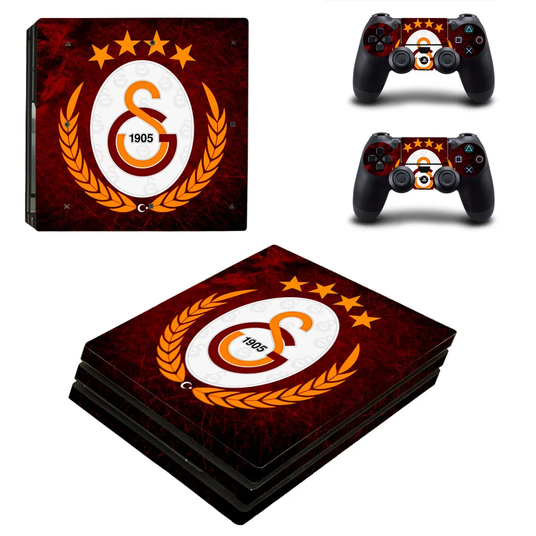 

Виниловая наклейка Galatasaray S.K для консоли PS4 Pro + 2 Защитных наклейки для контроллера Sony Playstation 4 Pro