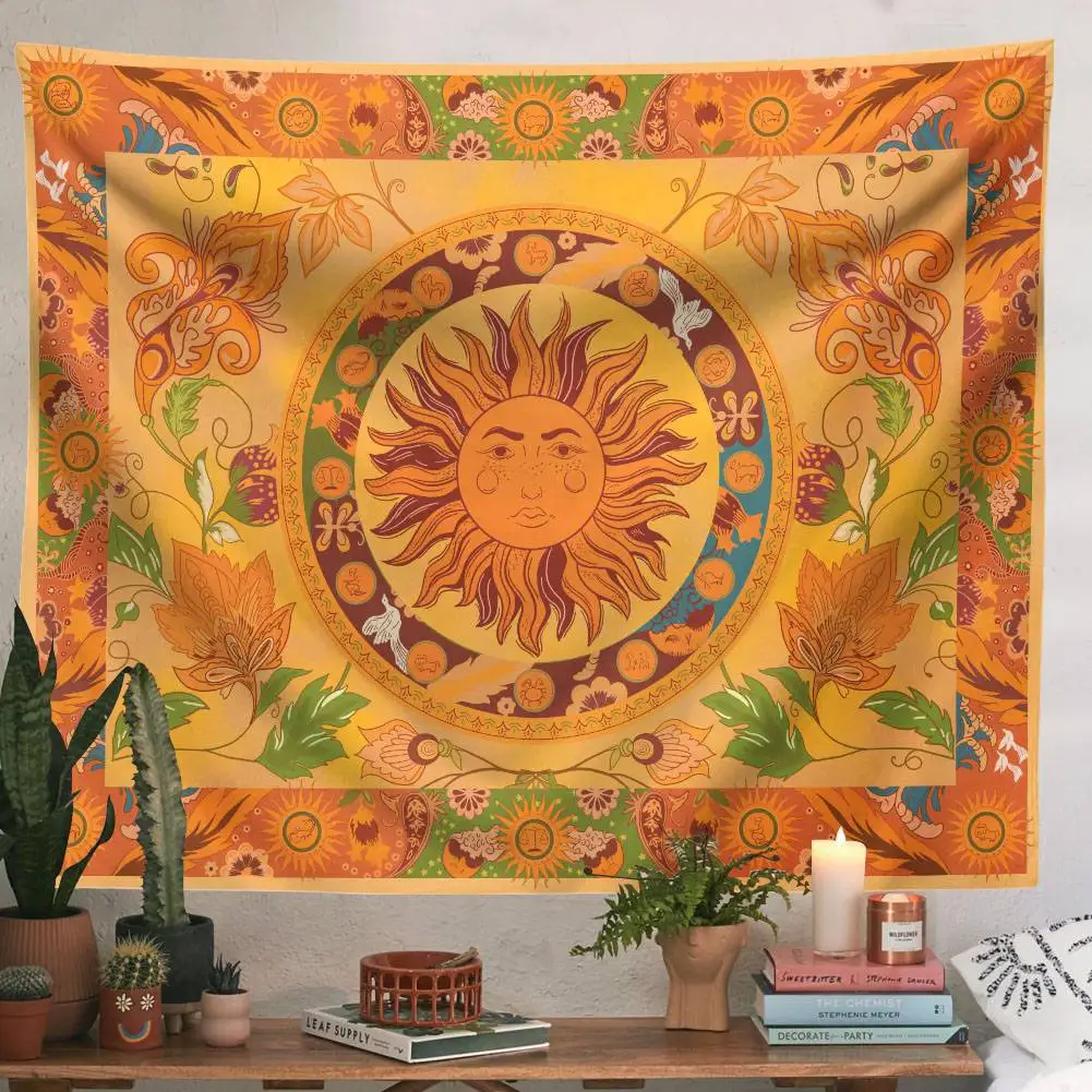 

Гобелен в богемном стиле Sun Hippie, Настенный декор для комнаты, фоновый декор, художественный настенный многофункциональный домашний гобелен,...