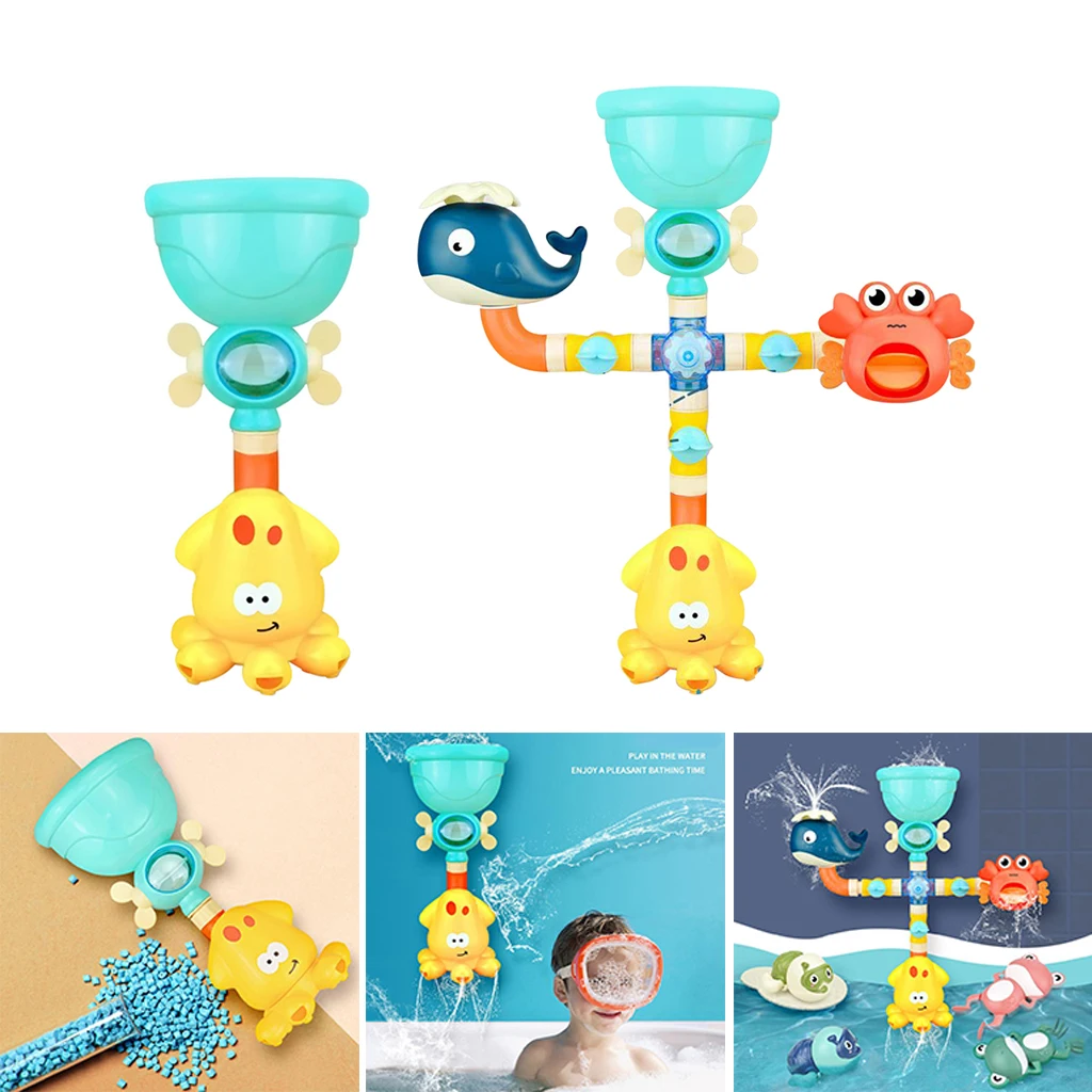 

Детские Игрушки для ванны трубопровод для распыления воды с шлангом и носиком детская игрушка с присосками для купания детская игрушка для ...